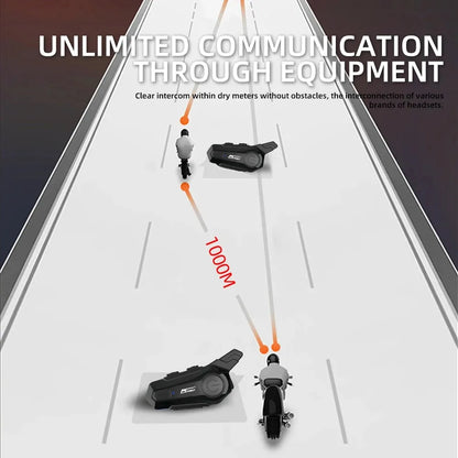 Waterproof Motorcycle Bluetooth Intercom Headset System