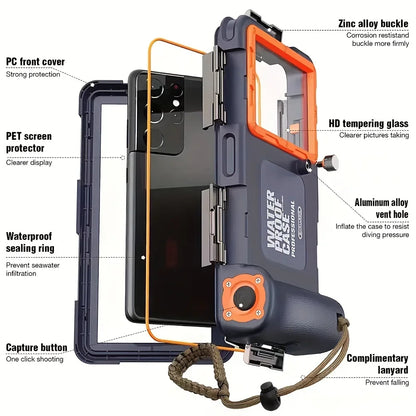 Waterproof Phone Pouch with Depth Protection and Strap