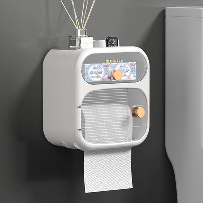 Space-Saving Bathroom Toilet Paper Holder Box