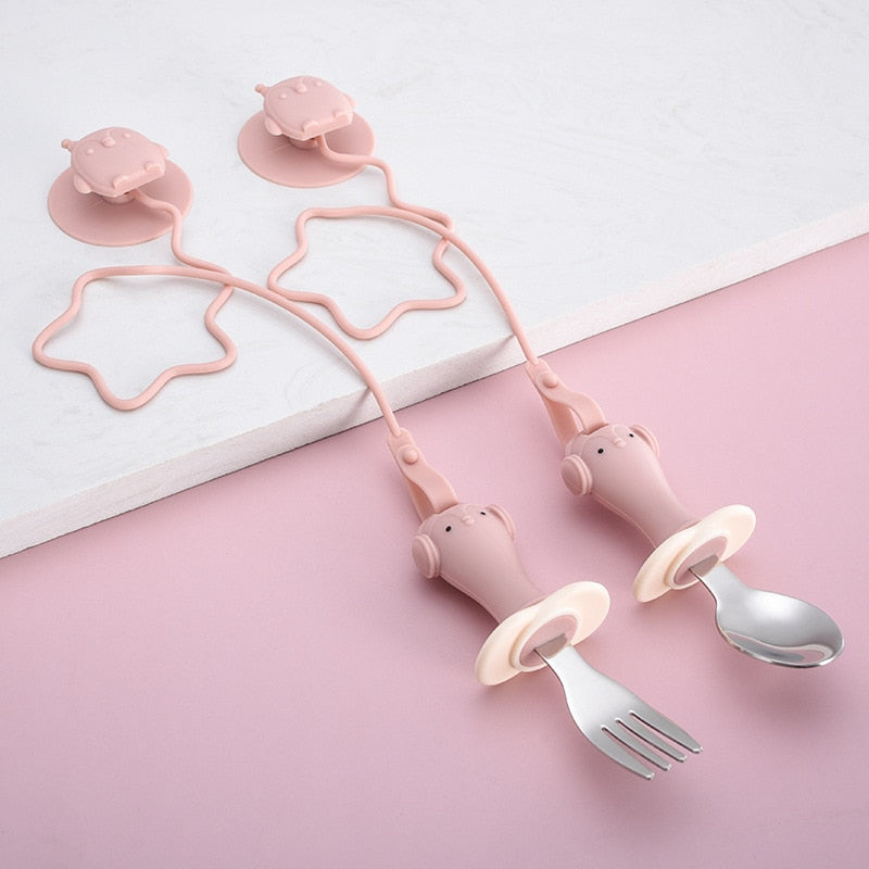 Safe Baby Feeding Spoon Fork Set