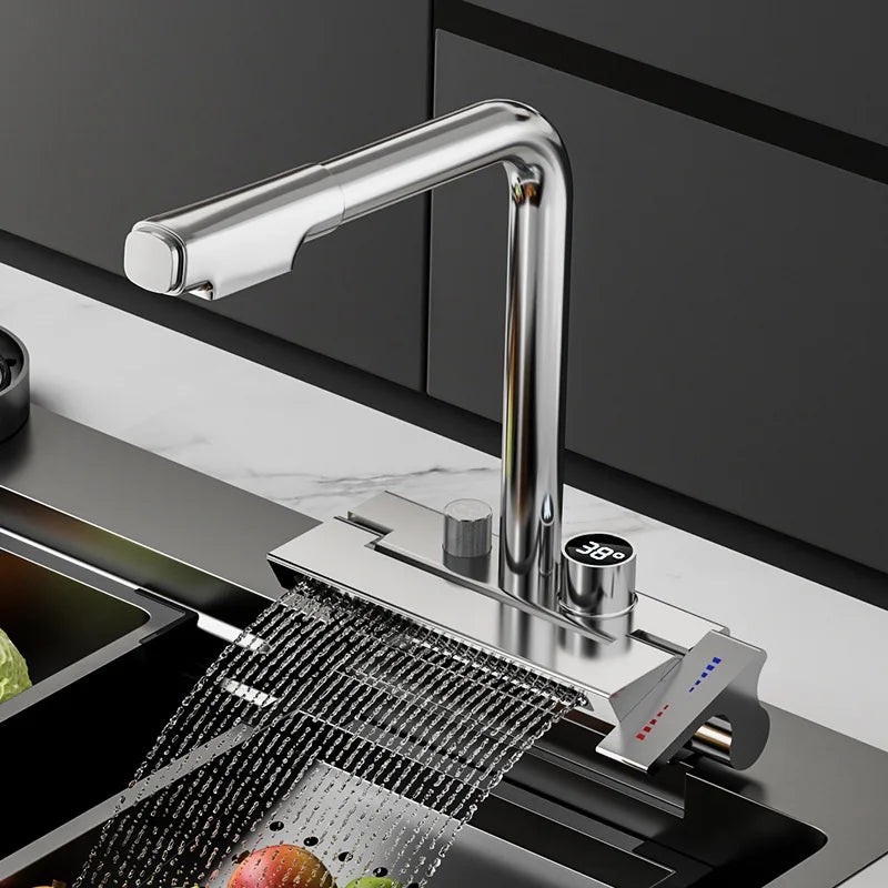 Modern Touchless Pull Down Kitchen Sink Faucet
