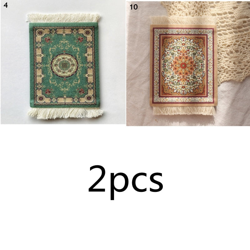 Small Round Rug Style Coffee Table Coaster