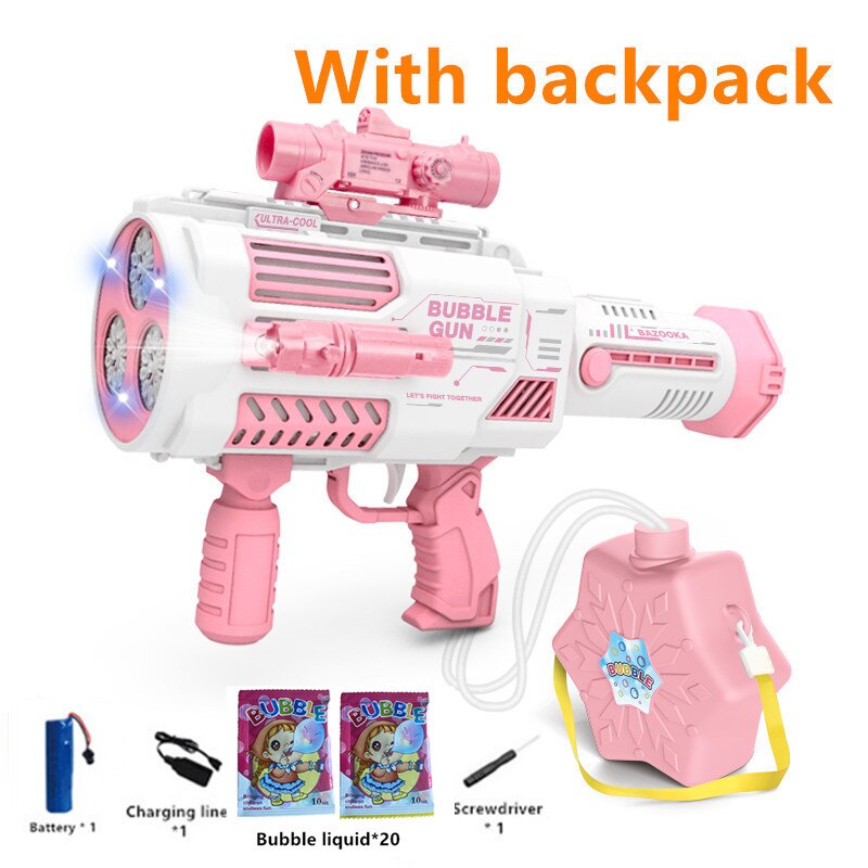 Big Bubble Shooter Flashing Toy Gun