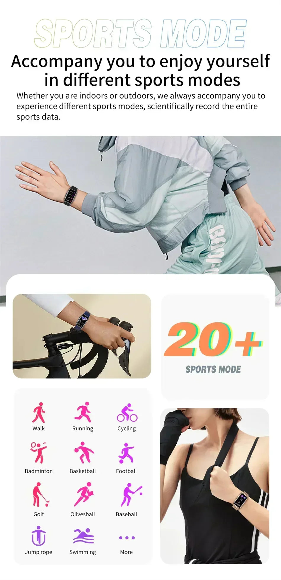 Waterproof Fitness Watch for Men and Women