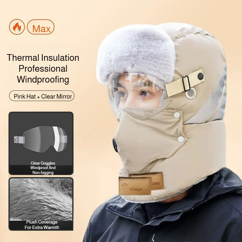 Warm Waterproof Cold Weather Face Mask Hat