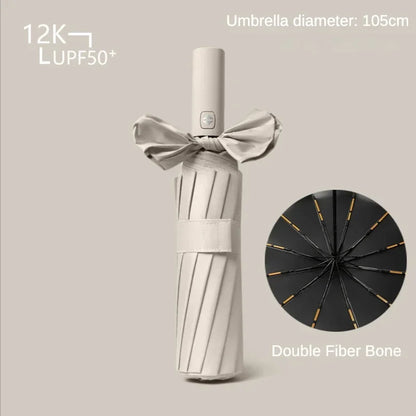Windproof Waterproof Compact Sun Umbrella