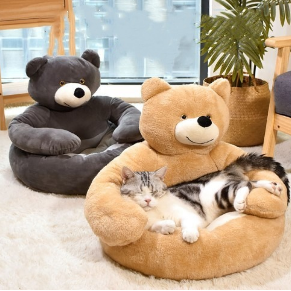 Cozy Bear Design Warm Pet Dog Mattress - Pexav