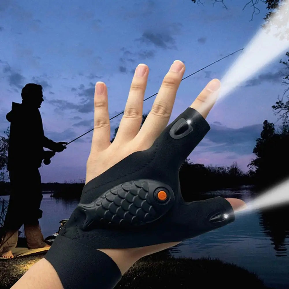 Waterproof LED Fishing Work Gloves - Pexav