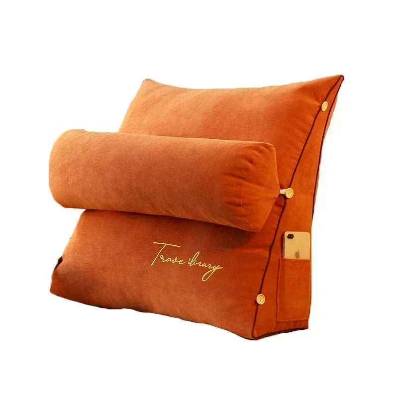 Comfortable Bed Pillow for Reading and TV Support