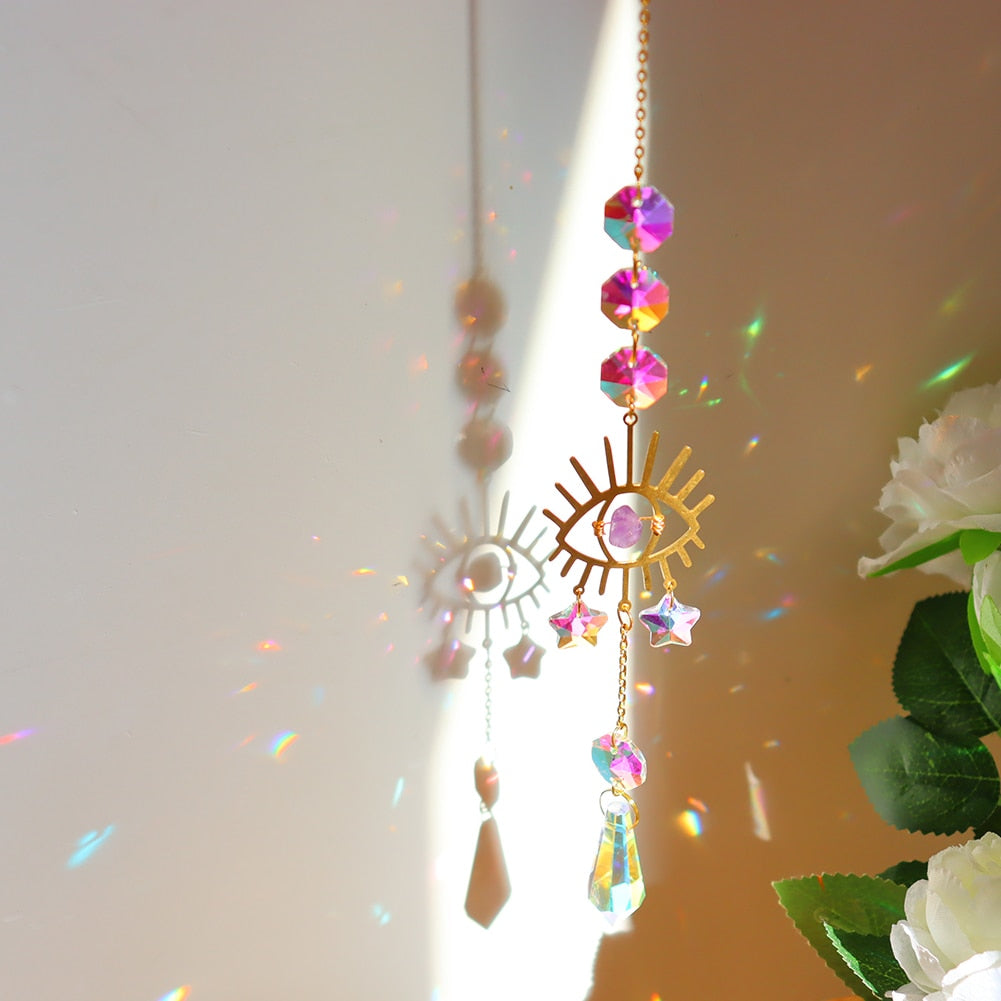 Beautiful Crystal Wind Chime Sun Catcher Decoration