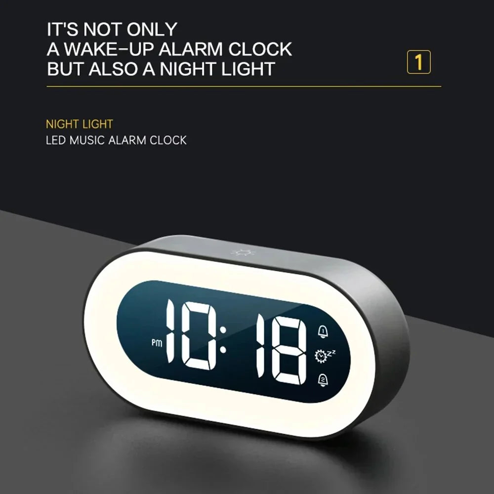 Wake Up Light LED Clock with Nightlight Display - Pexav