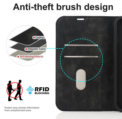 Slim Magnetic Phone Wallet Case with Wireless Charger