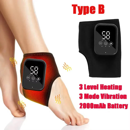 Warm Ankle Massager with Vibration and Timer