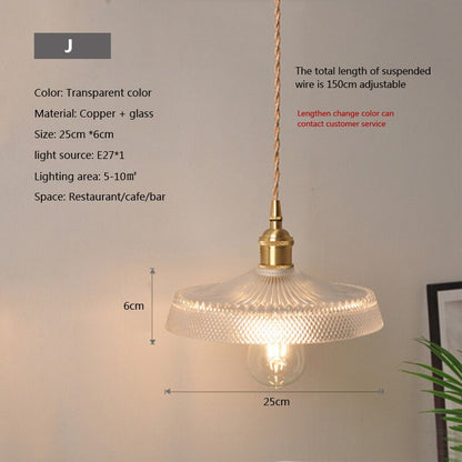 Clear Glass Drop Pendant Light