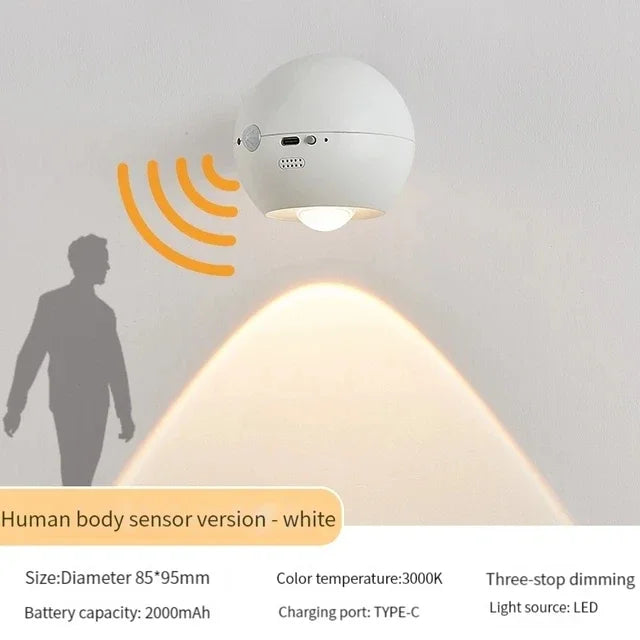 Compact Adjustable USB Wall Light Lamp