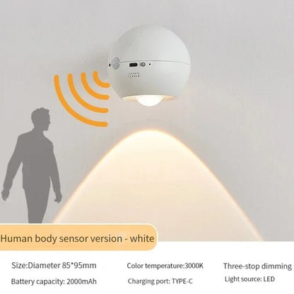 Compact Adjustable USB Wall Light Lamp