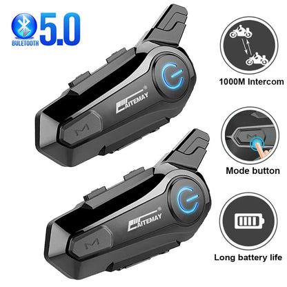 Waterproof Motorcycle Bluetooth Intercom Headset System