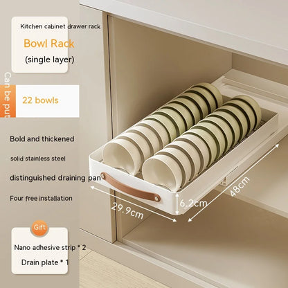 Easy Glide Kitchen Cabinet Storage Organizer Drawer