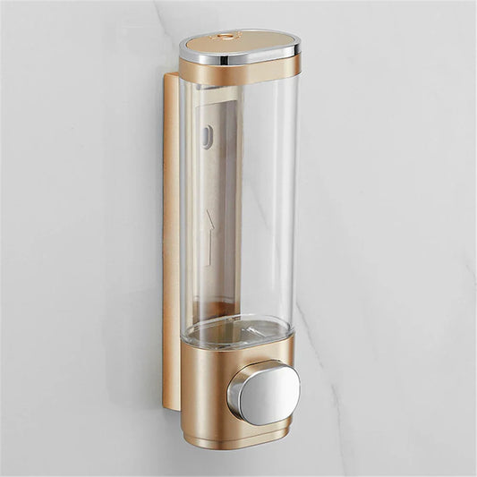 Clear Glass Mounted Soap Dispenser - Pexav