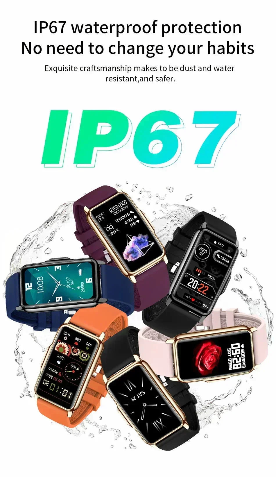Waterproof Fitness Watch for Men and Women