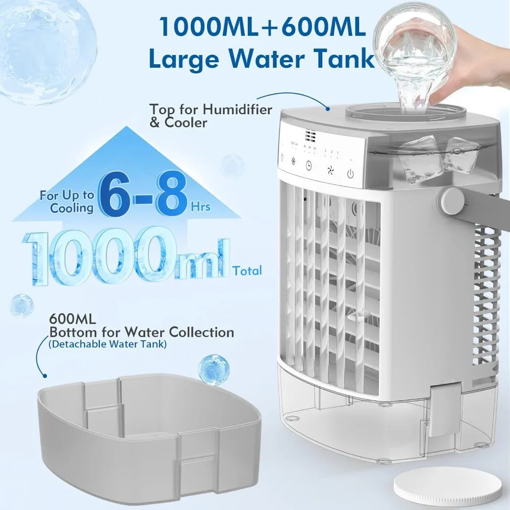 Compact 3-in-1 Air Cooler with Timer