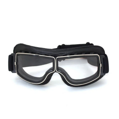 Classic Biker Retro Leather Goggles