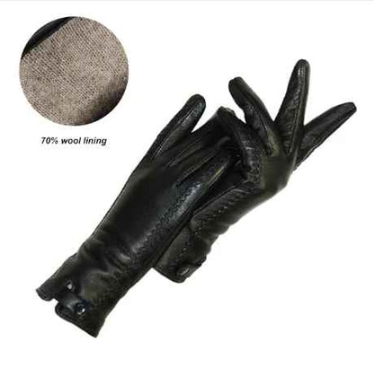 Classic Brown Insulated Leather Gloves