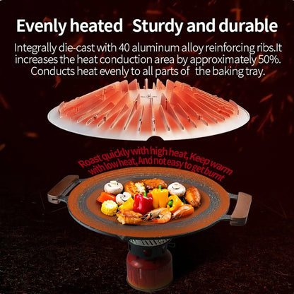Compact Lightweight Grill Pan for Outdoor BBQ Cooking