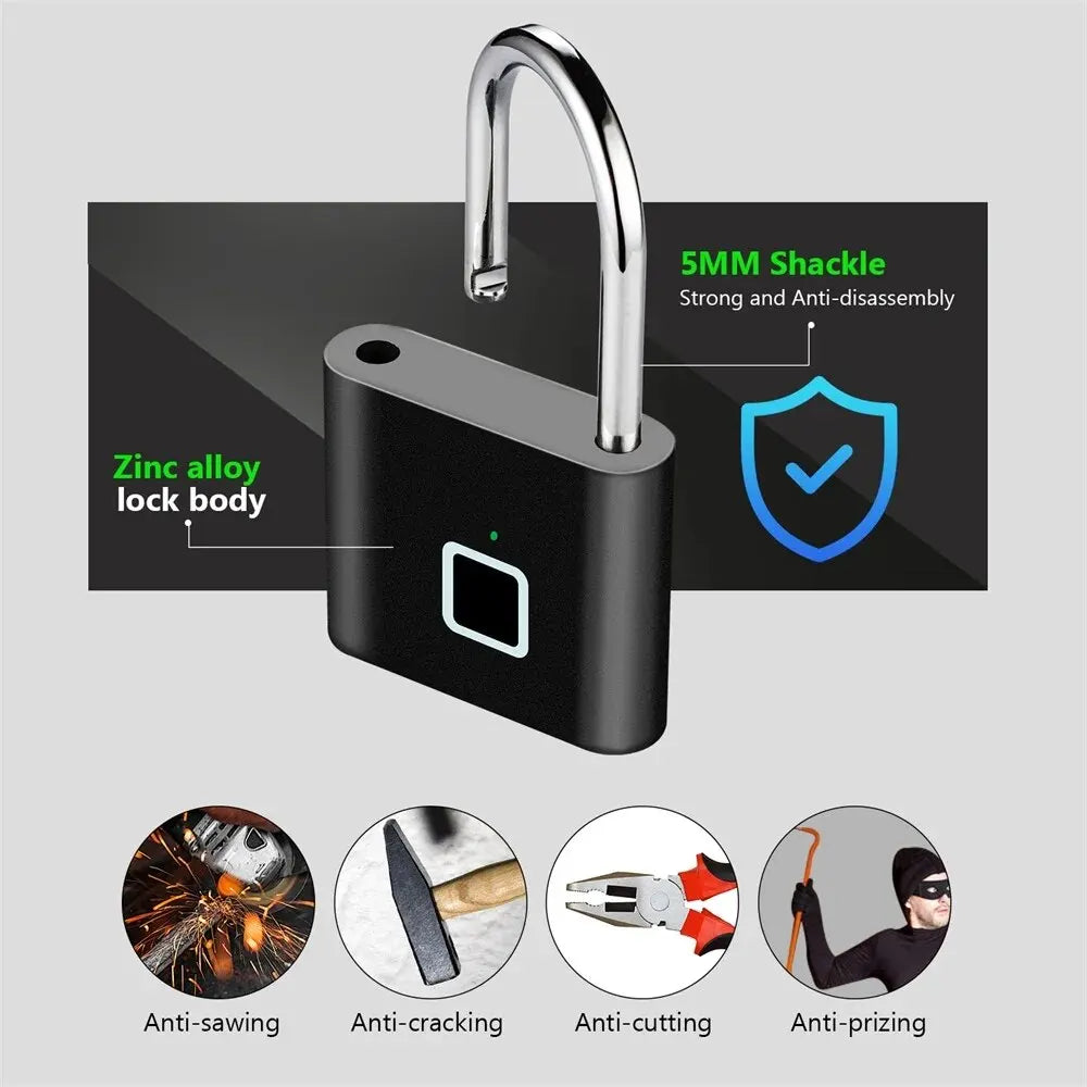 Secure Digital Lock with USB Recharge & Water Resistant