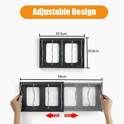 Space Saving Kitchen Cookware Holder with 7 Compartments