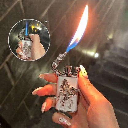 Classic Wing Design Dual Flame Butane Lighter