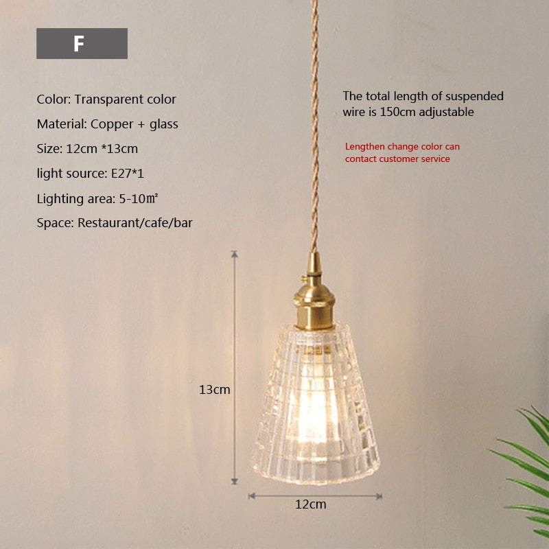 Clear Glass Drop Pendant Light