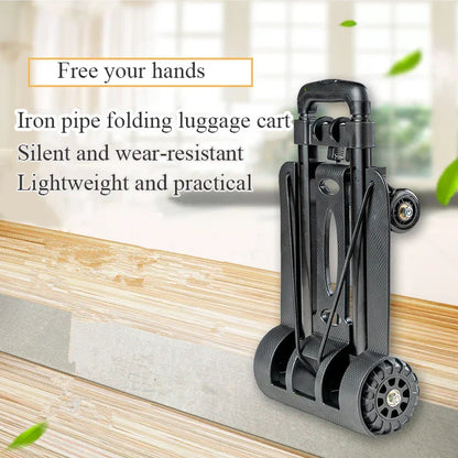 Collapsible Lightweight Dolly Cart with Adjustable Handle