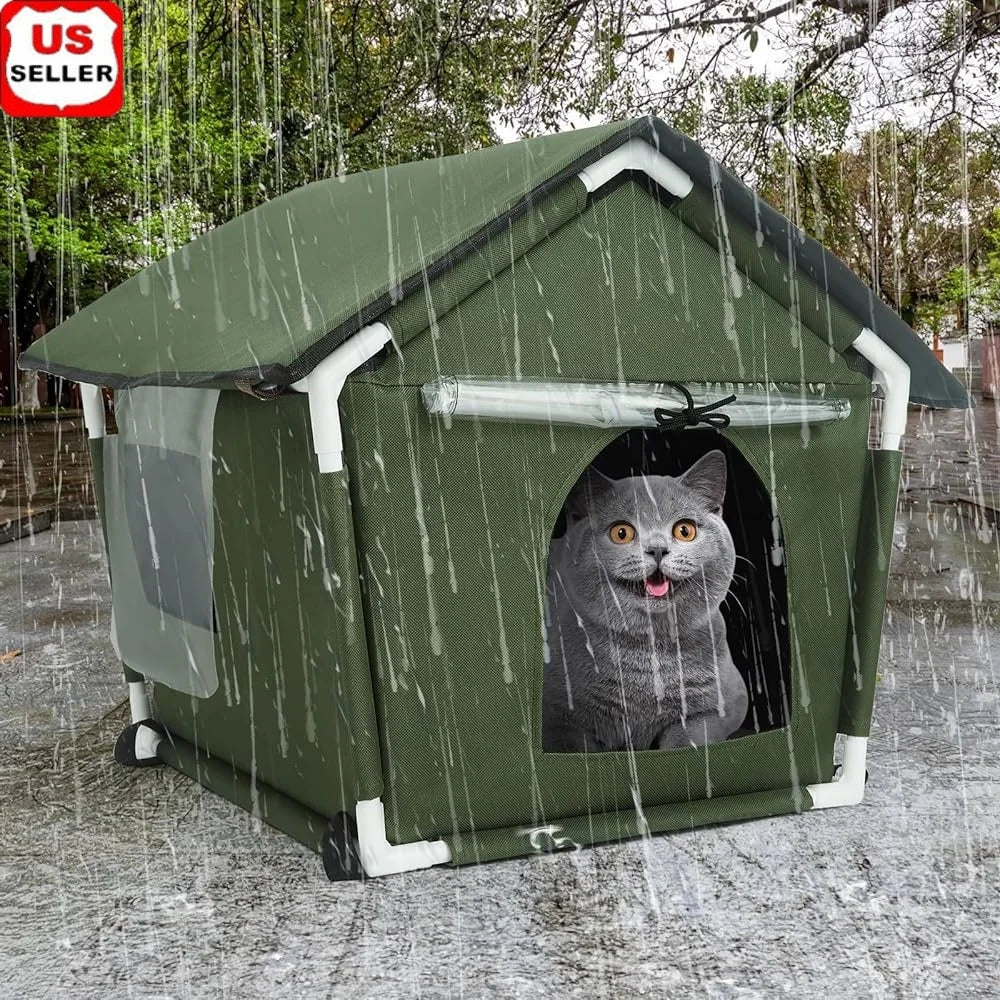 Waterproof Pet Shelter with Cozy Bed - Pexav