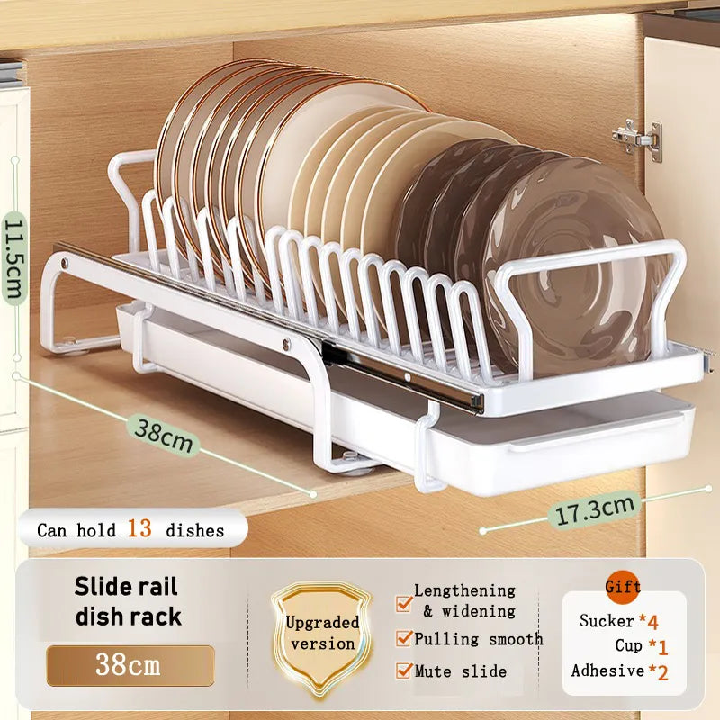 Space Saving Kitchen Dish Organizer Rack