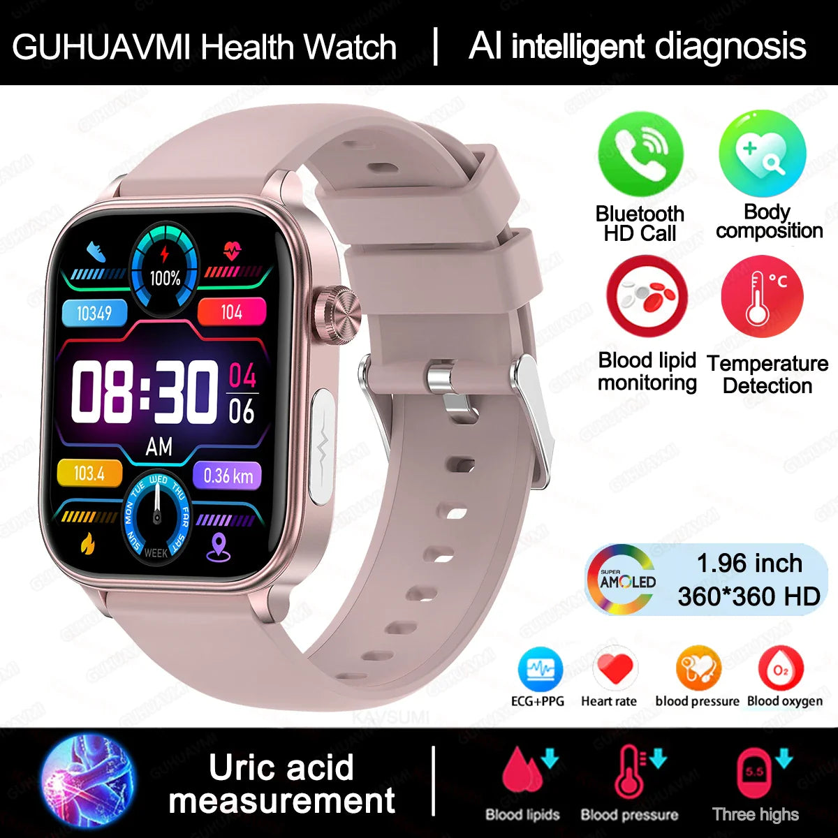 Advanced Fitness Tracker Watch with Heart Rate Monitor