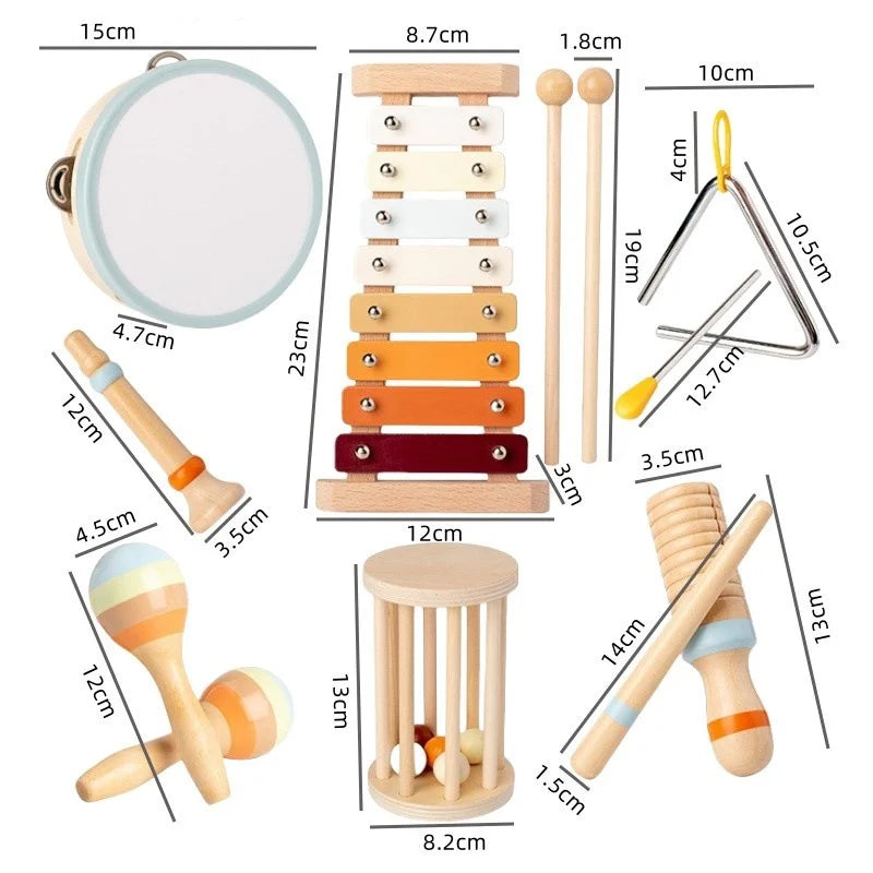 Kids Educational Wooden Music Instrument Set
