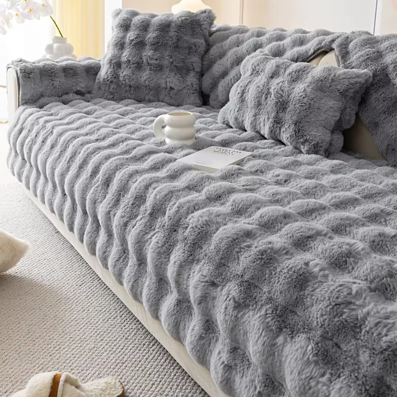 Soft Velvet Couch Slipcover