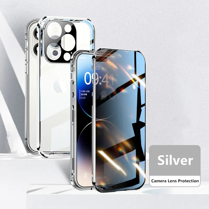 Clear Full Body Anti-Spy Magnetic Phone Cover