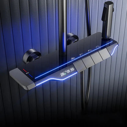 Luxury Gold Rain Shower Head Set - Pexav