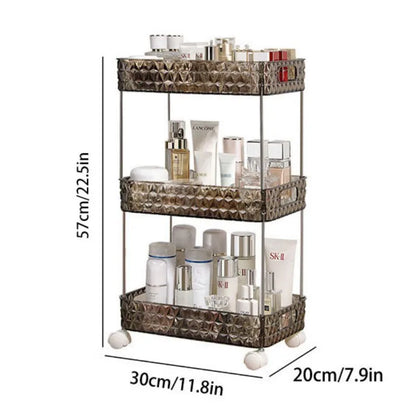 Space Saving Bathroom Shelf Cart Organizer