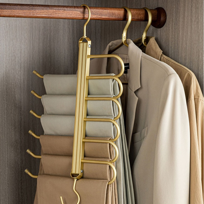 Compact Closet Pants Hanger – Slim Aluminum Organizer