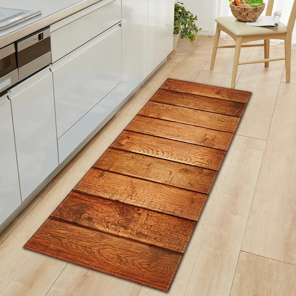 Classic Wooden Style Anti-slip Area Rugs