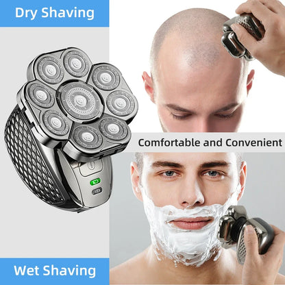 Advanced 6-in-1 Men's Rechargeable Shaver with Adjustable Heads