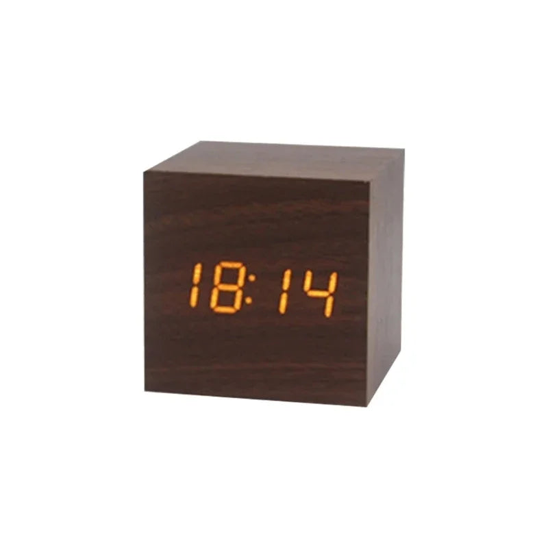 Simple Wood LED Table Clock