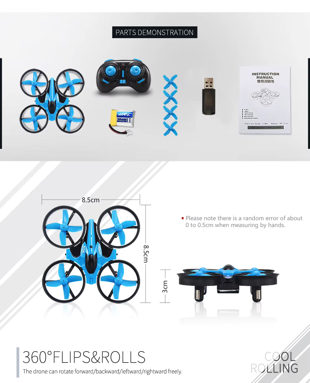 Safe Mini Kids Drone with Guarded Blades
