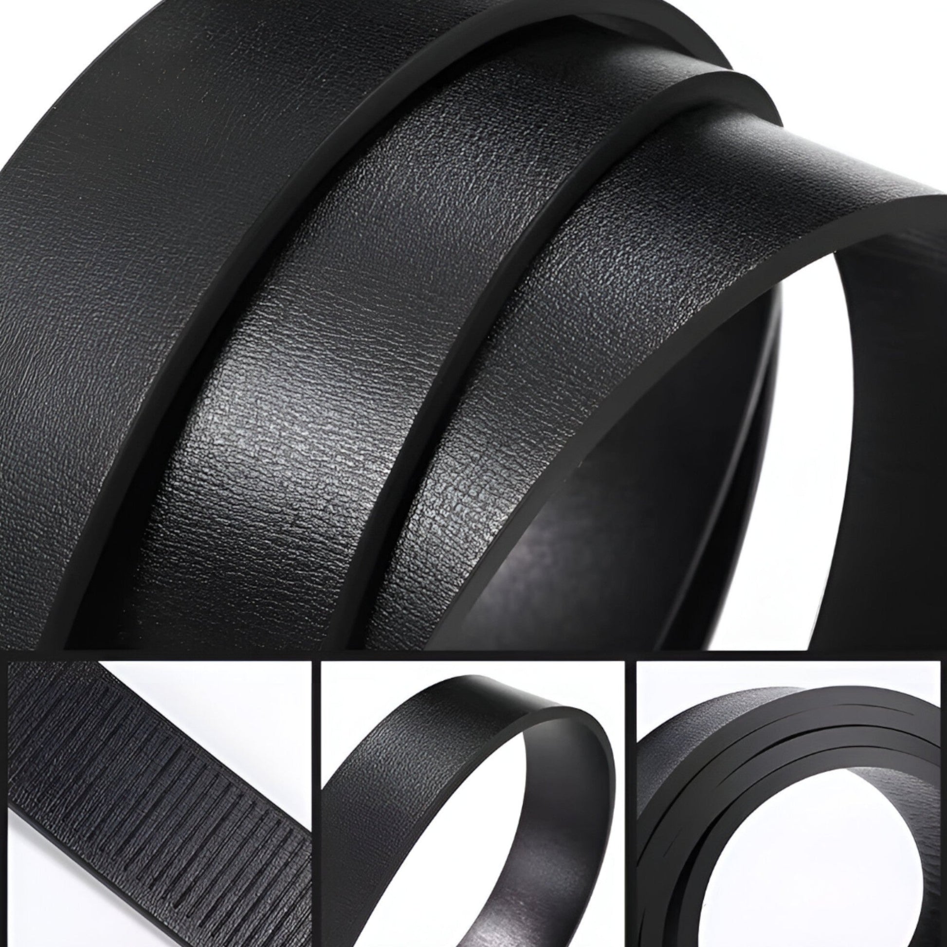 Men's Leather Belt – Durable Cowhide Design for Formal and Casual Wear – Black Stylish Accessory-4