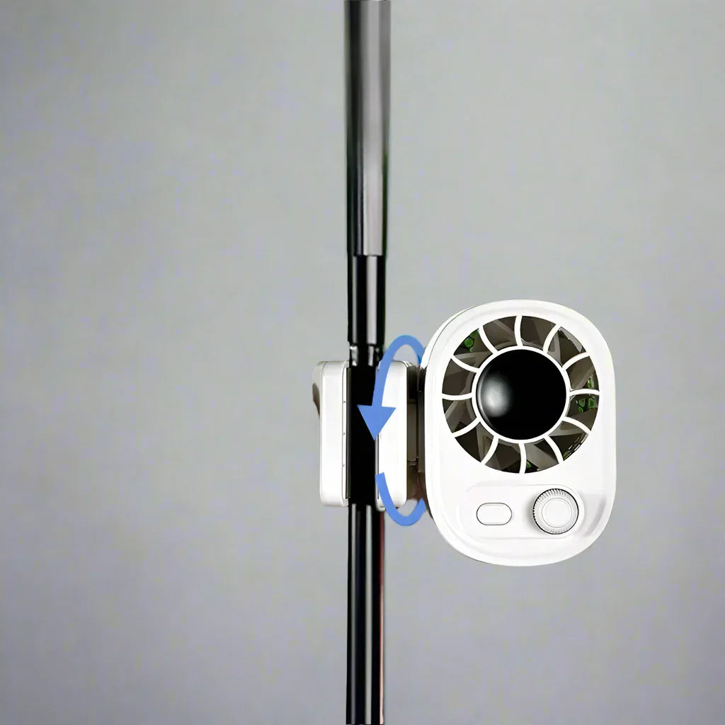 Compact Car Air Fan with 360 Rotation & Adjustable Speed