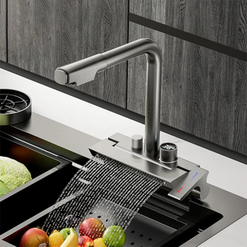 Modern Touchless Pull Down Kitchen Sink Faucet - Pexav