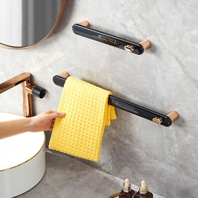 Wall Mount Slim Bathroom Towel Rack - Pexav